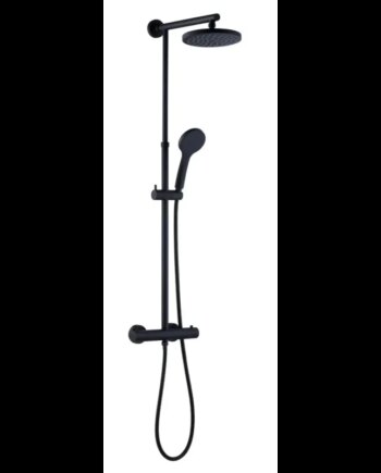 Adora Infigo   Termostatbruse- Sæt  Brus ø200 100 Mm  Black