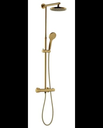 Adora Infigo   Termostatbruse- Sæt  ø200 100mm Gold Brushed