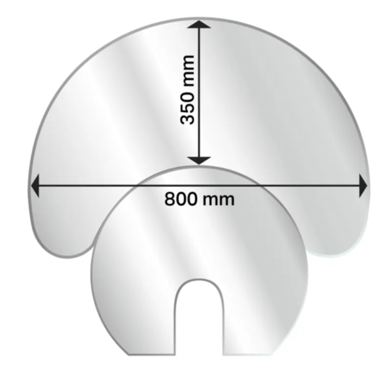 Aduro Gulvplade  Glas  Halvmåne  Til Aduro  -    -serien  30 Cm  Sort Grå   6x79x77