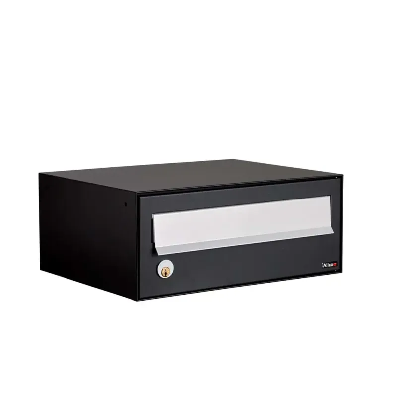 Allux Lc4 Uden Lås   Modul Sort    Grå Klap Systempostkasse F47760-1s