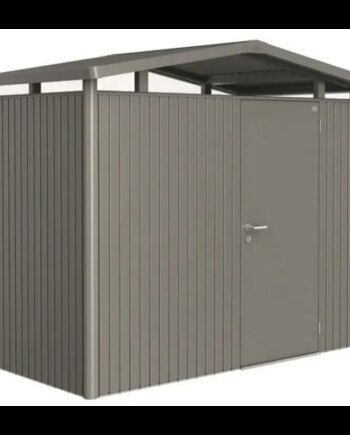 Biohort Panorama Redskabsrum P1   Enkel Dør Kvartsgrå Metallic
