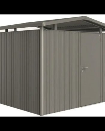 Biohort Panorama Redskabsrum P3   Enkelt Dør Kvartsgrå Metallic