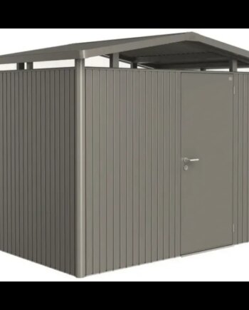 Biohort Panorama Redskabsrum P2   Enkelt Dør Kvartsgrå Metallic