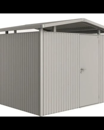 Biohort Panorama Redskabsrum P3   Enkelt Dør Sølv Metallic
