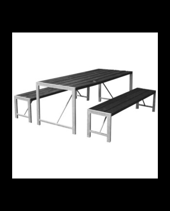 Bord Og   Bænke  -model Sort Grundmalet Og Galv  Stel 801-097