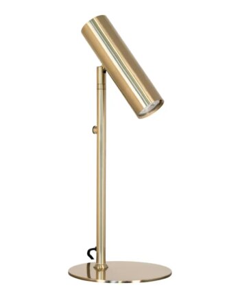 Bordlampe Lampe   Messing Med Stofledning På 200 Cm Pære: Gu10 5w Led Ip20 6409102