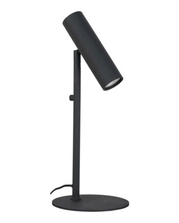 Bordlampe Lampe   Sort Med Stofledning På 200 Cm Pære: Gu10 5w Led Ip20 6409101
