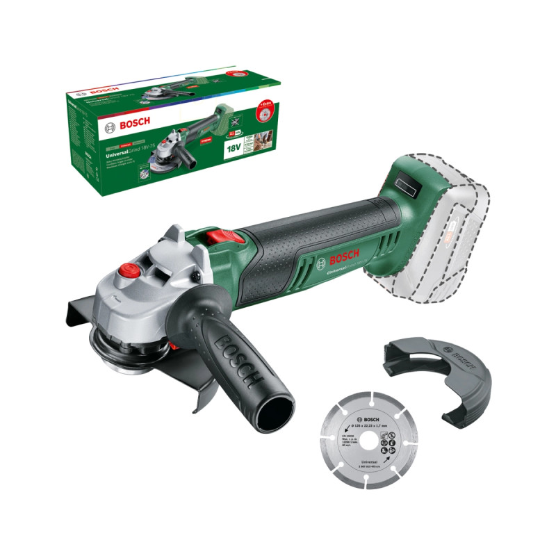 Bosch Akkuvinkelsliber 18v 125mm Solo Tilbehør 06033e5002