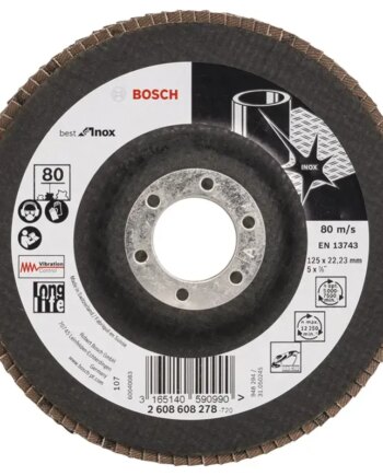 Bosch Lamelskive Inox 125mm K80 2608608278