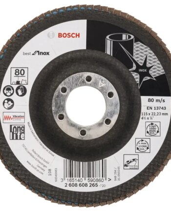 Bosch Lamelskive Inox Skrå 115mm K80 2608608265