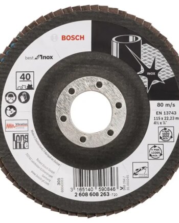 Bosch Lamelskive Inox Skrå 115mm K40 2608608263