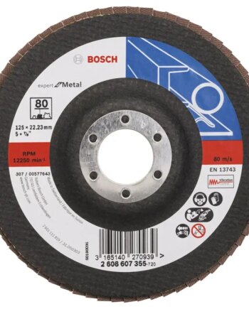 Bosch Lamelslibeskive Bm 125x22mm K80 Flad 2608607355