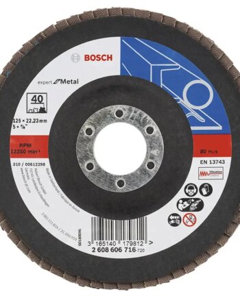 Bosch Lamelslibeskive  :  125x22mm K40 Skrå 2608606716