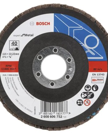 Bosch Lamelslibeskive  :  ø115x22mm K40 Skrå 2608606752