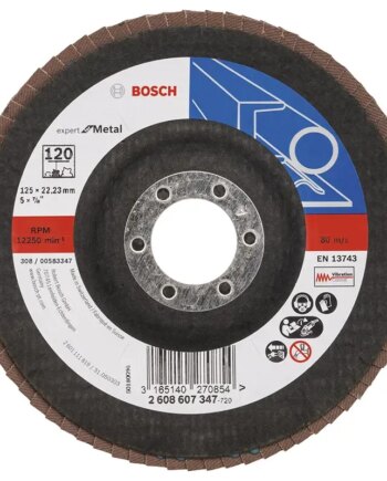 Bosch Lamelslibeskive  :  ø125x22mm K120 Skrå 2608607347
