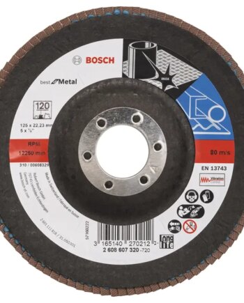 Bosch Lamelslibeskive  :mt ø125 K120 Skrå 2608607320