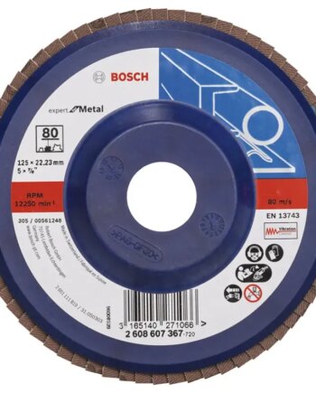 Bosch Lamelslibeskive  :mt ø125x22mm K80 Flad 2608607367