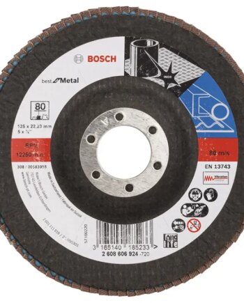 Bosch Lamelslibeskive  :mt ø125x22mm K80 Skrå 2608606924