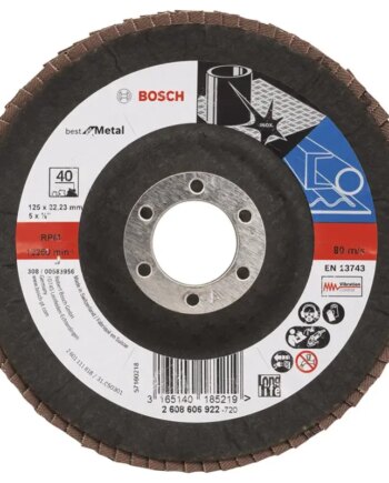 Bosch Lamelslibeskive  :mt ø125x22mm K40 Skrå 2608606922