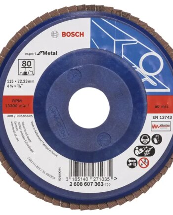 Bosch Lamelslibeskive  :mt ø115x22mmk80 Flad 2608607363