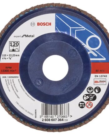 Bosch Lamelslibeskive  :mt ø115x22mmk120 Flad 2608607364