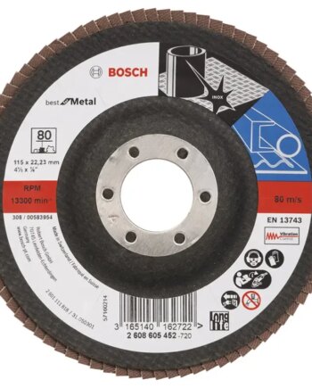 Bosch Lamelslibeskive Skrå  :mt ø115x22mm K80 2608605452