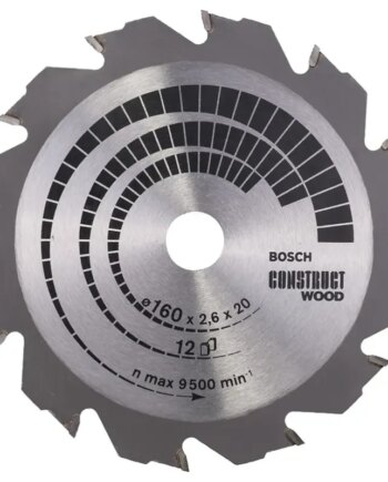 Bosch Rundsavsklinge Construct 160x2 6x20 16 Mm 12t 2608640630