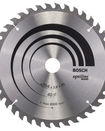 Bosch Rundsavsklinge Opti 254x30x2 8mm 40t 20gr Træ 2608640443
