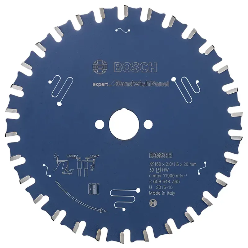 Bosch Rundsavsklinge 160x2 0x20mm 30t Exp Sandwich 2608644365