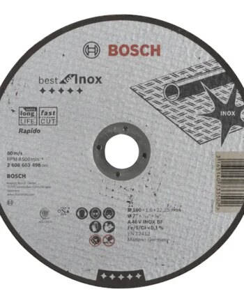 Bosch Skæreskive A46v Inox 180x1 6mm Lige 2608603498