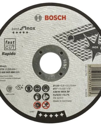 Bosch Skæreskive A60w Inox 125x0 8mm Lige 2608603488