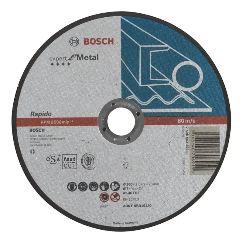 Bosch Skæreskive Exp Metal 180x1 6mm Lige 2608603399