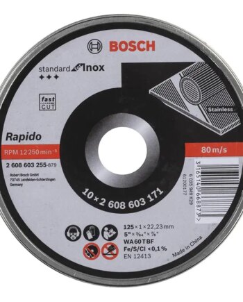 Bosch Skæreskive Lige Inox 125x1 0mm 10 Stk 2608603255