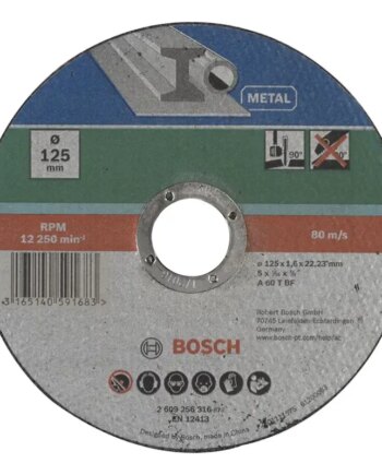 Bosch Skæreskive Metal 125x1 6mm Lige 2609256316