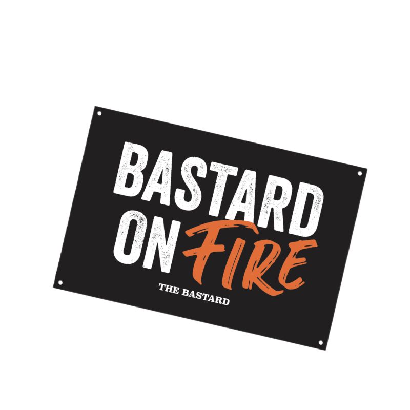The Bastard Man Cave Plate  Bastard On Fire