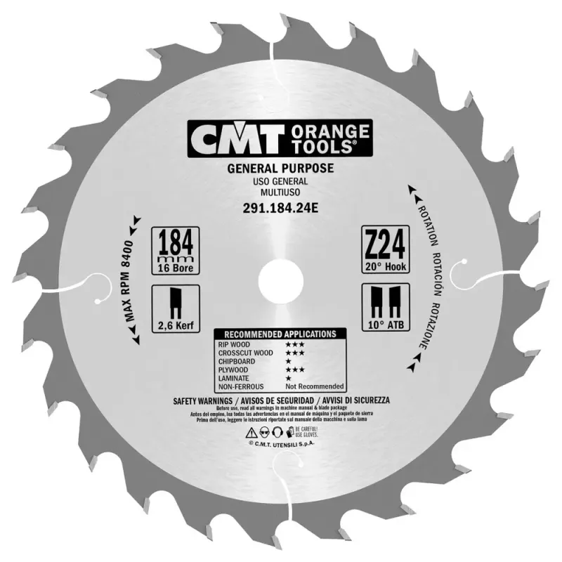 Cmt Klinge 184x2 6x16 Z24   291 184 24e