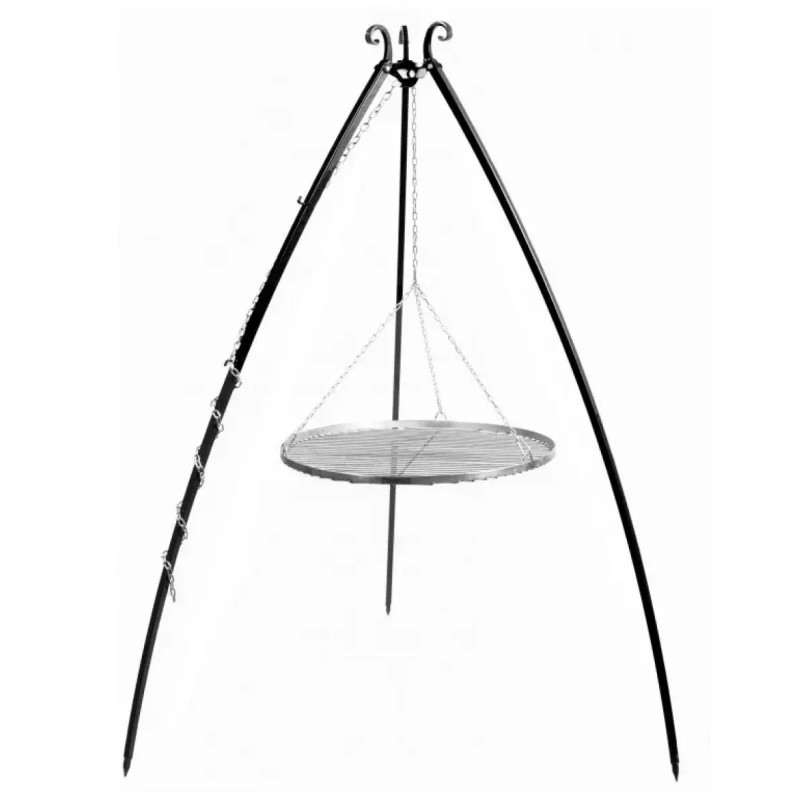 Cook King 200 Cm  -ben Til Bålsted Med 50 Cm Rustfristål Rist
