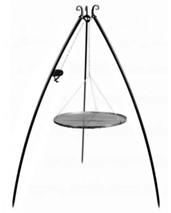 Cook King 200 Cm  -ben Til Bålsted Med 60 Cm Stål Rist   Winch