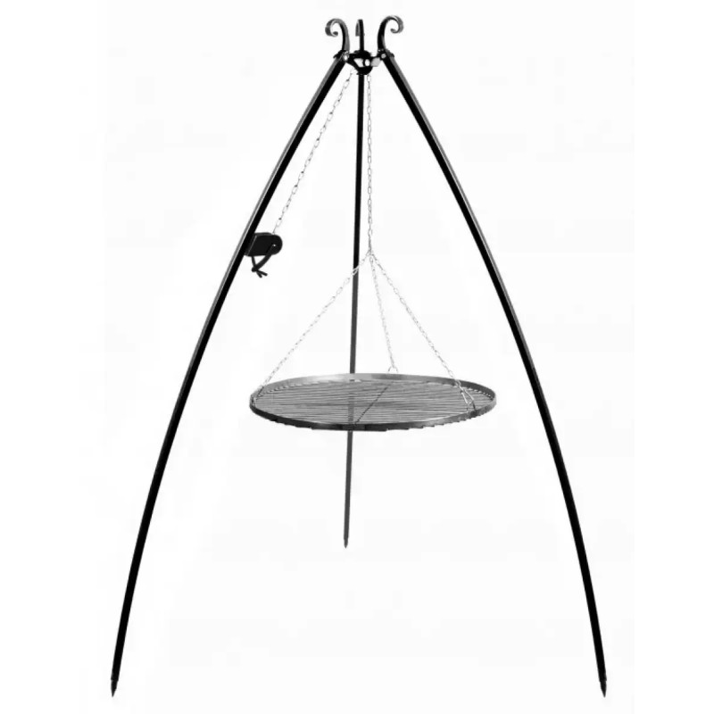 Cook King 200 Cm  -ben Til Bålsted Med 70 Cm Stål Rist   Winch