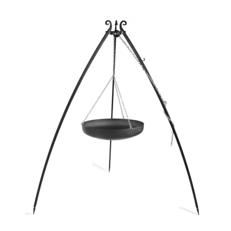 Cook King 200 Cm  -ben Til Bålsted Med 70 Cm Stålwok