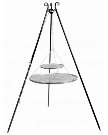 Cook King 180 Cm  -ben Til Bålsted Med   Rustfristål Rist 80 Cm   40 Cm