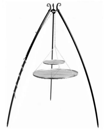 Cook King 200 Cm  -ben Til Bålsted Med   Rustfristål Rist 70 Cm   40 Cm