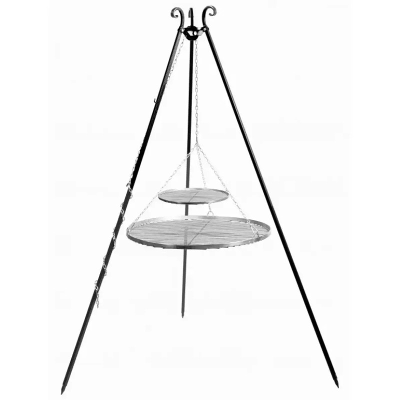 Cook King 180 Cm  -ben Til Bålsted Med   Rustfristål Rist 70 Cm   40 Cm