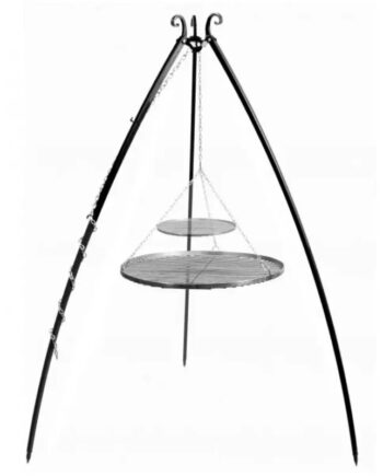 Cook King 200 Cm  -ben Til Bålsted Med   Stål Rists 70 Cm   40 Cm