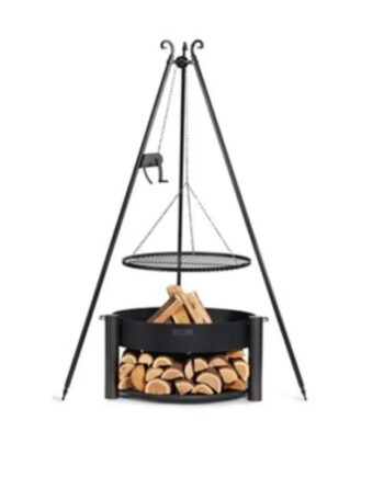 Cook King   Montanaâ  80 Cm Havebålfad Med 180 Cm Trefod  Grillrist Og Hejs