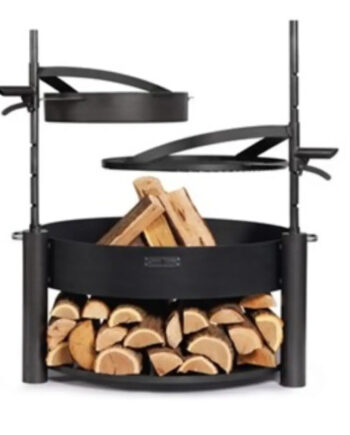 Cook King   Montana Xâ  80 Cm Havebålfad Med Grillrist  Ekstra Mast Og Stålpande