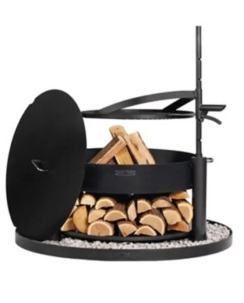 Cook King   Montana Xâ  Havebålfad 80 Cm Med Grillrist  Låg Og Rund Stenbase