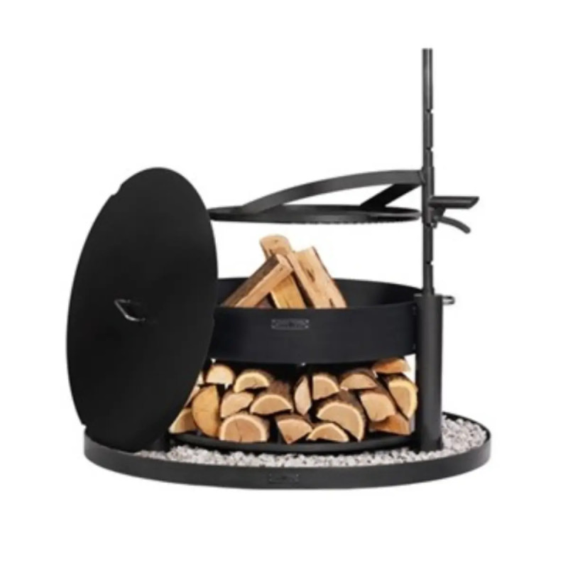 Cook King   Montana Xâ  Havebålfad 80 Cm Med Grillrist  Låg Og Rund Stenbase