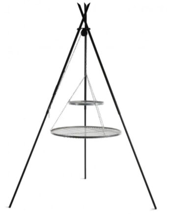 Cook King   Tipiâ  210 Cm Trefod Med   Grillriste   Rustfrit Stål 70 Cm   40 Cm