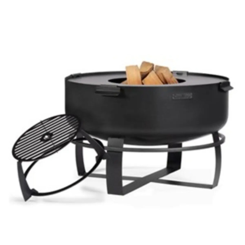 Cook King   Vikingâ     80 Cm Havebålfad Med Grillplade Og Høj Grillrist